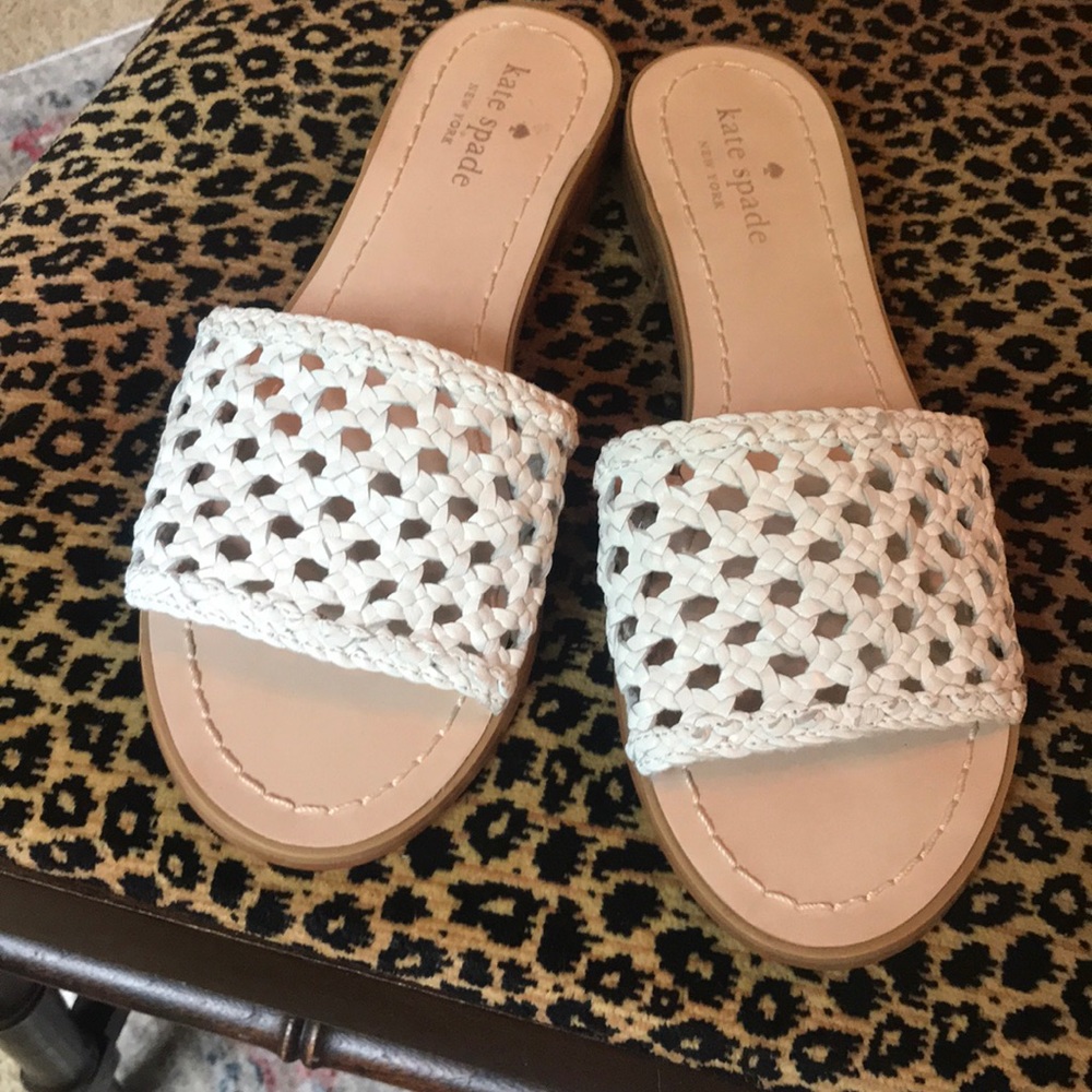 New Kate Spade flats woven leather size 7